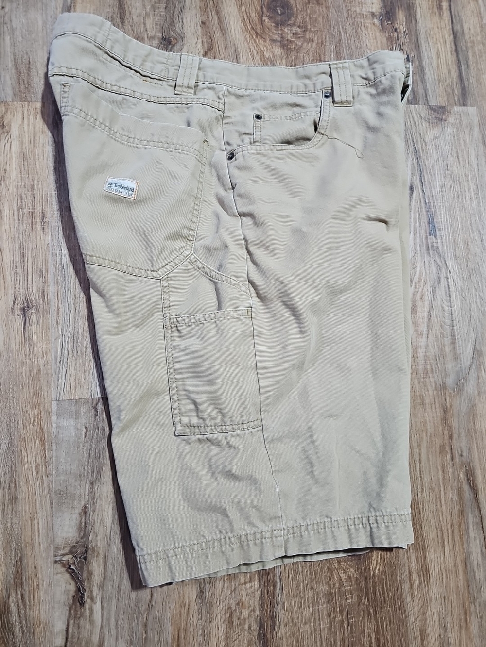 vintage timberland stratham Tan utility men short size 33 Carpenter No Holes Etc